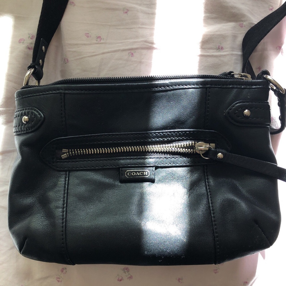 Coach plain black purse